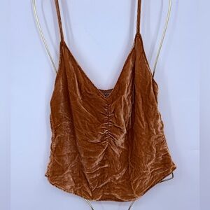 Reformation Velvet Ruched Cami Top XS